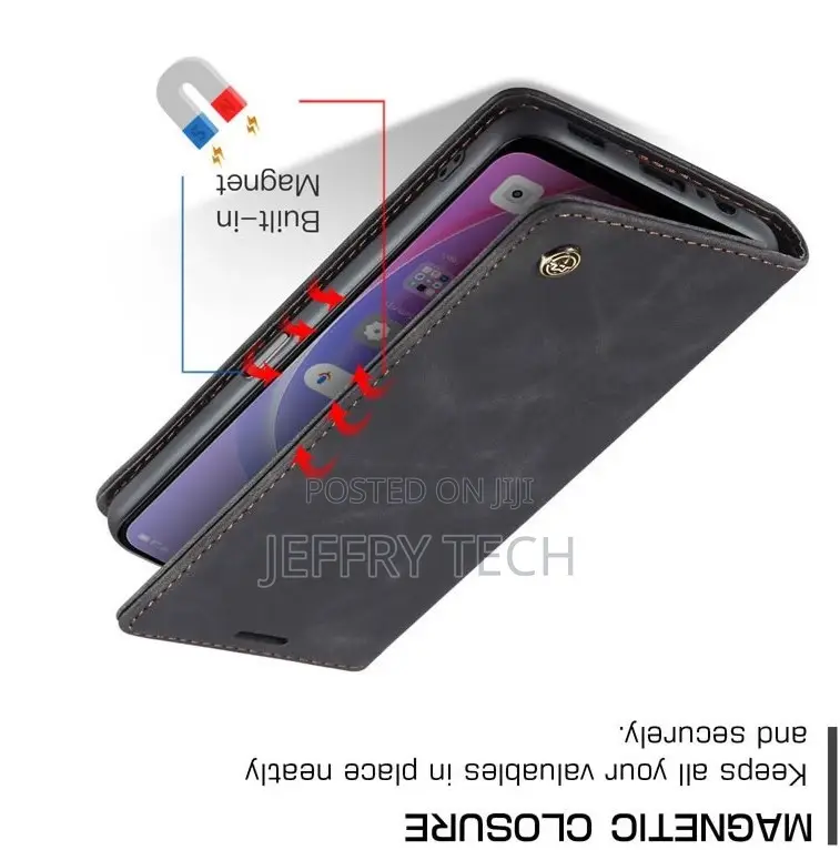 OPPO A76 4G Retro Flip Leather Wallet Case Black