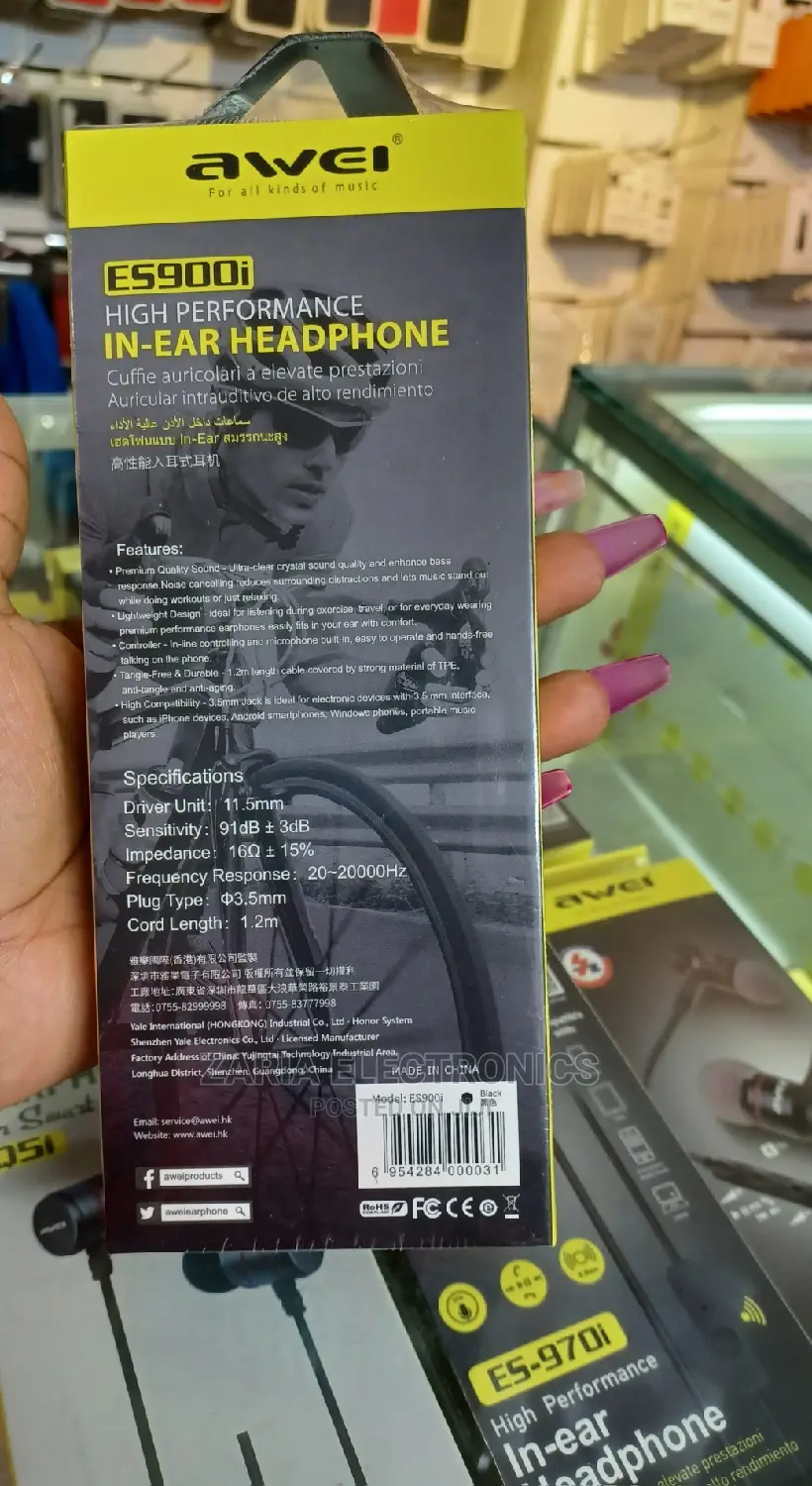 Awei Heavy Bass Earphones Es900i