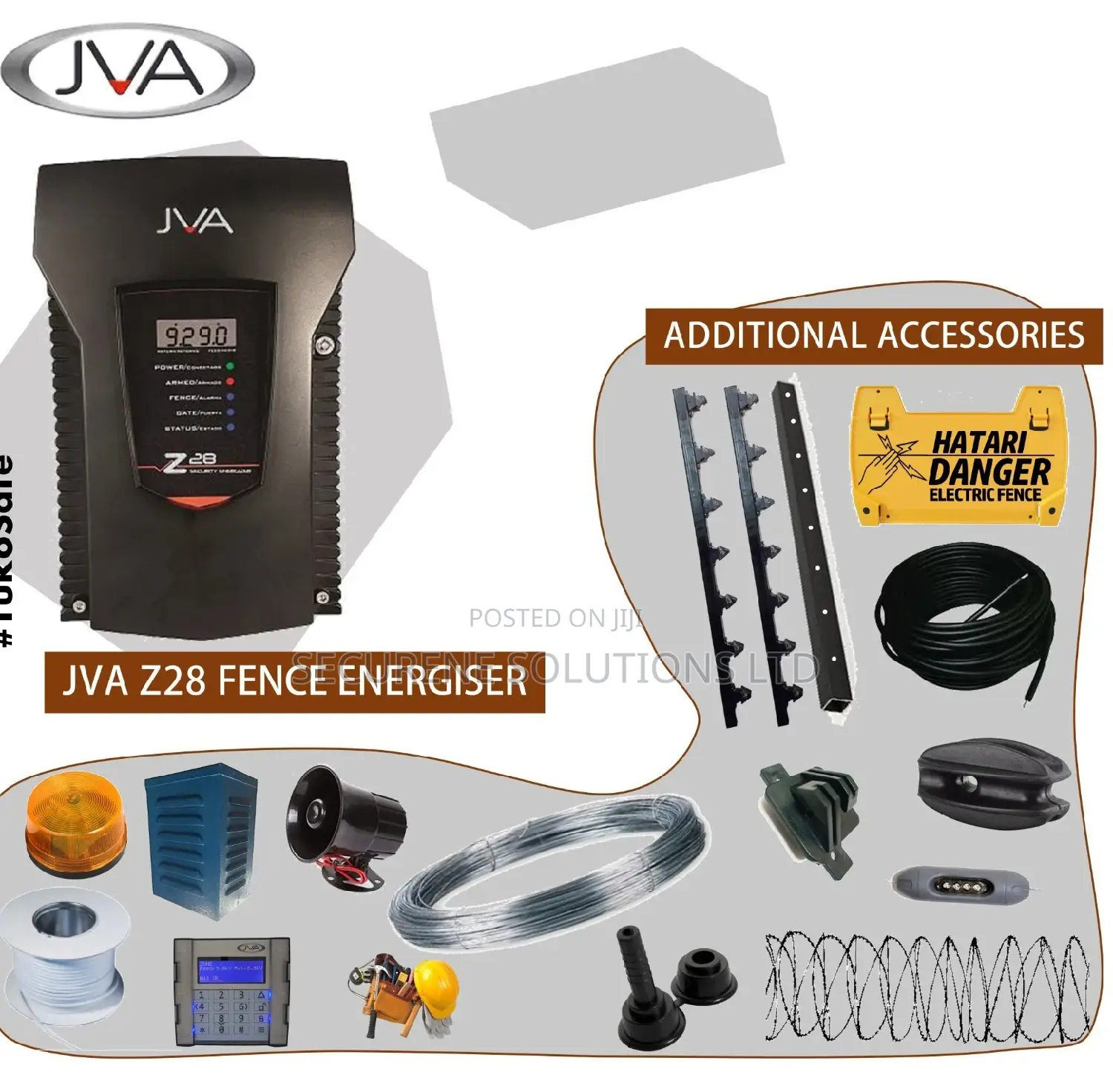 Jva Z28 Two Zone Security Energiser 8 Joule With LCD Displ