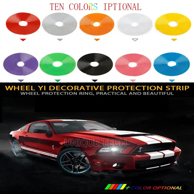 Car Rim Protector - Rubber Rim 8m Decor Strip