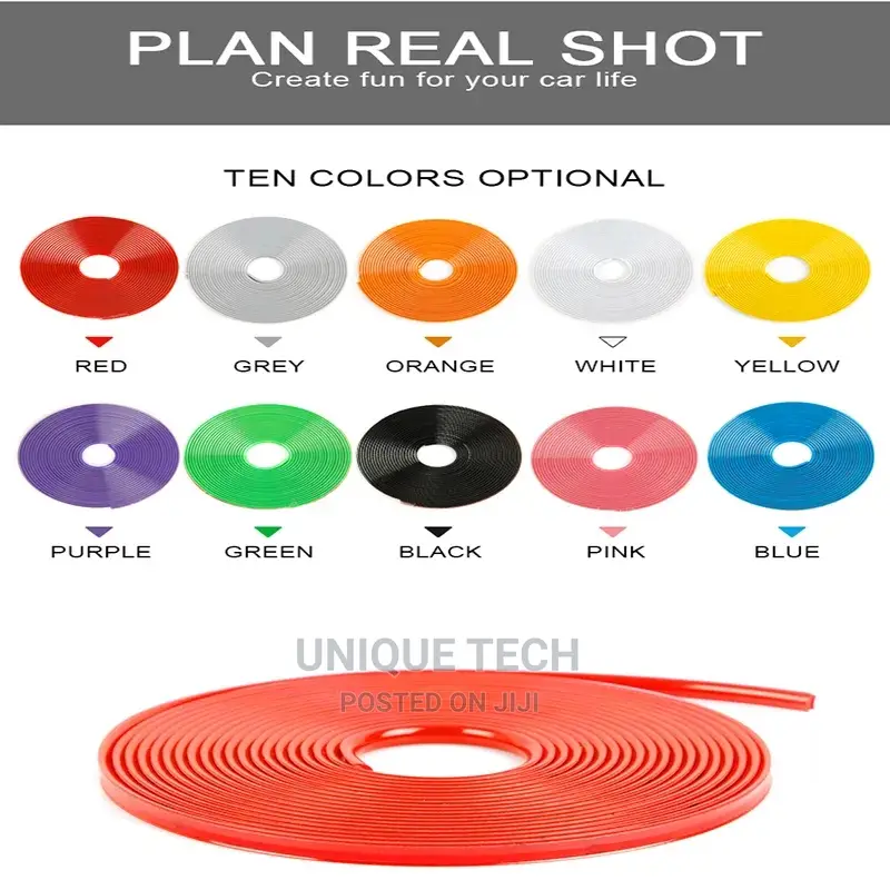 Car Rim Protector - Rubber Rim 8m Decor Strip