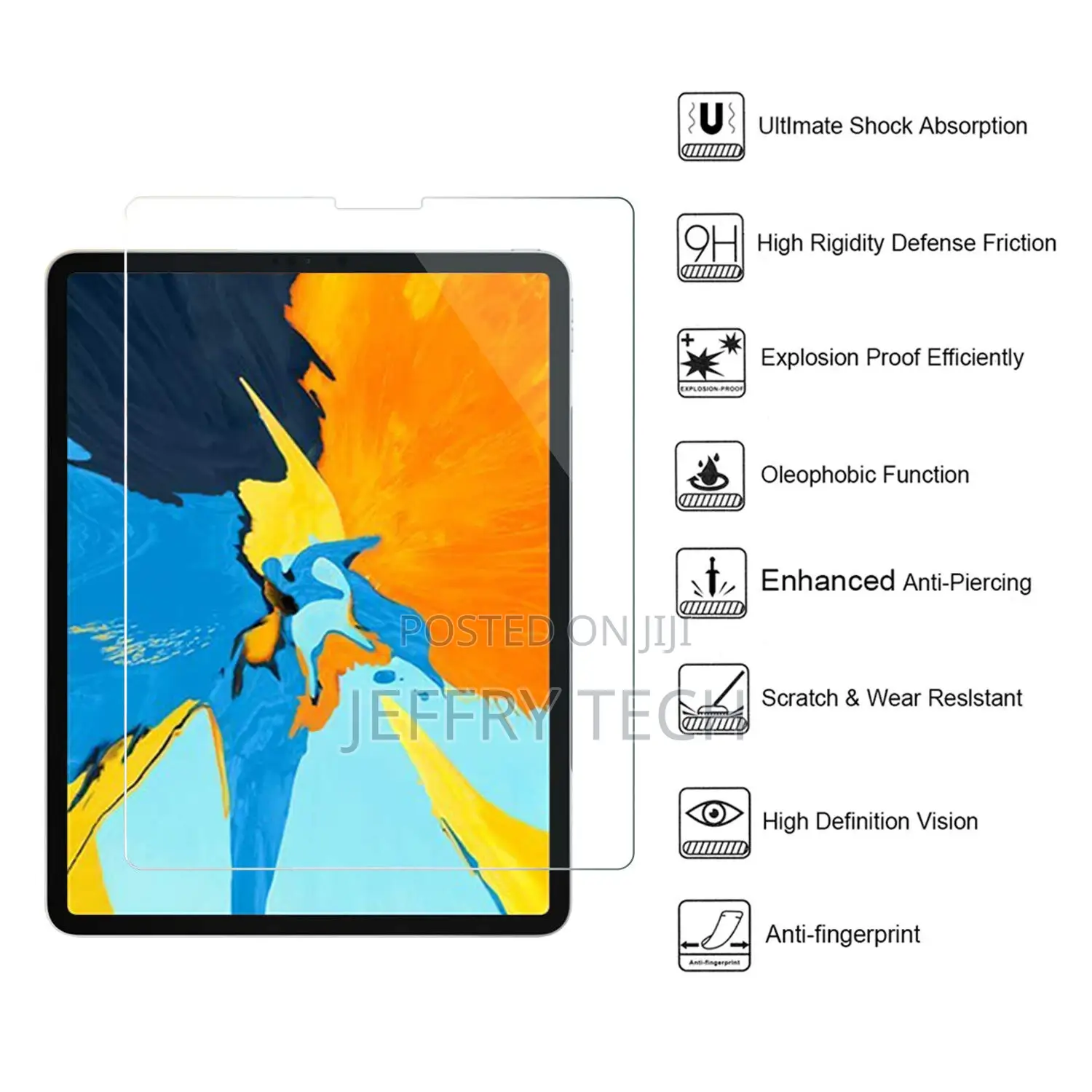 Glass Screen Protector Film for Apple iPad Pro 11 12.9" Air4