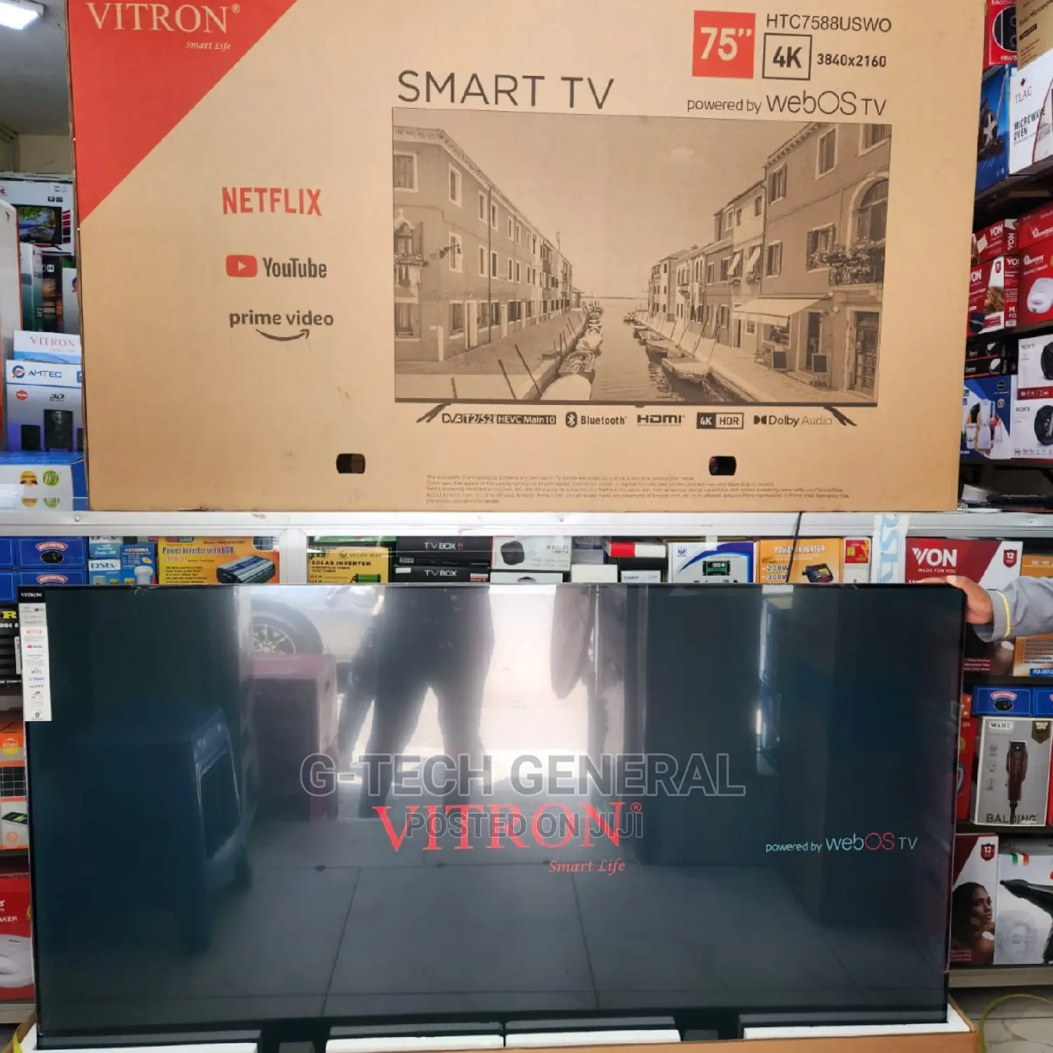 Vitron 75" Smart Android Frameless Tv