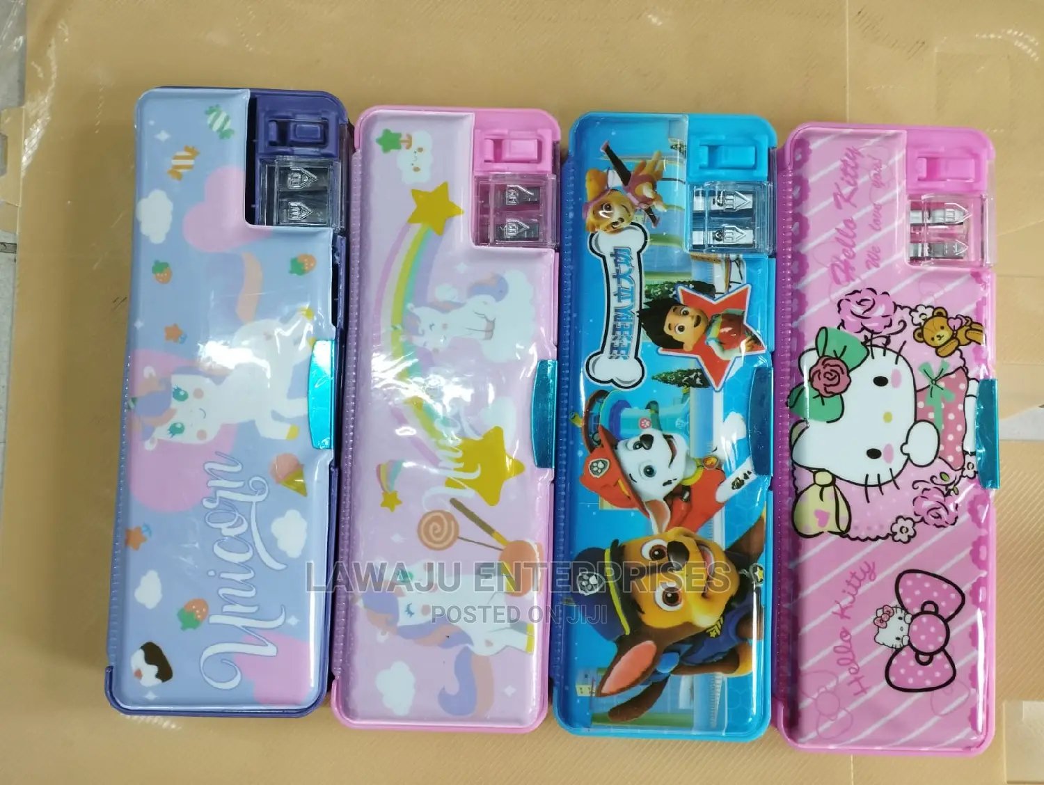 Cute Pencil Pouch With Sharpeners Rubber Pencil Slots