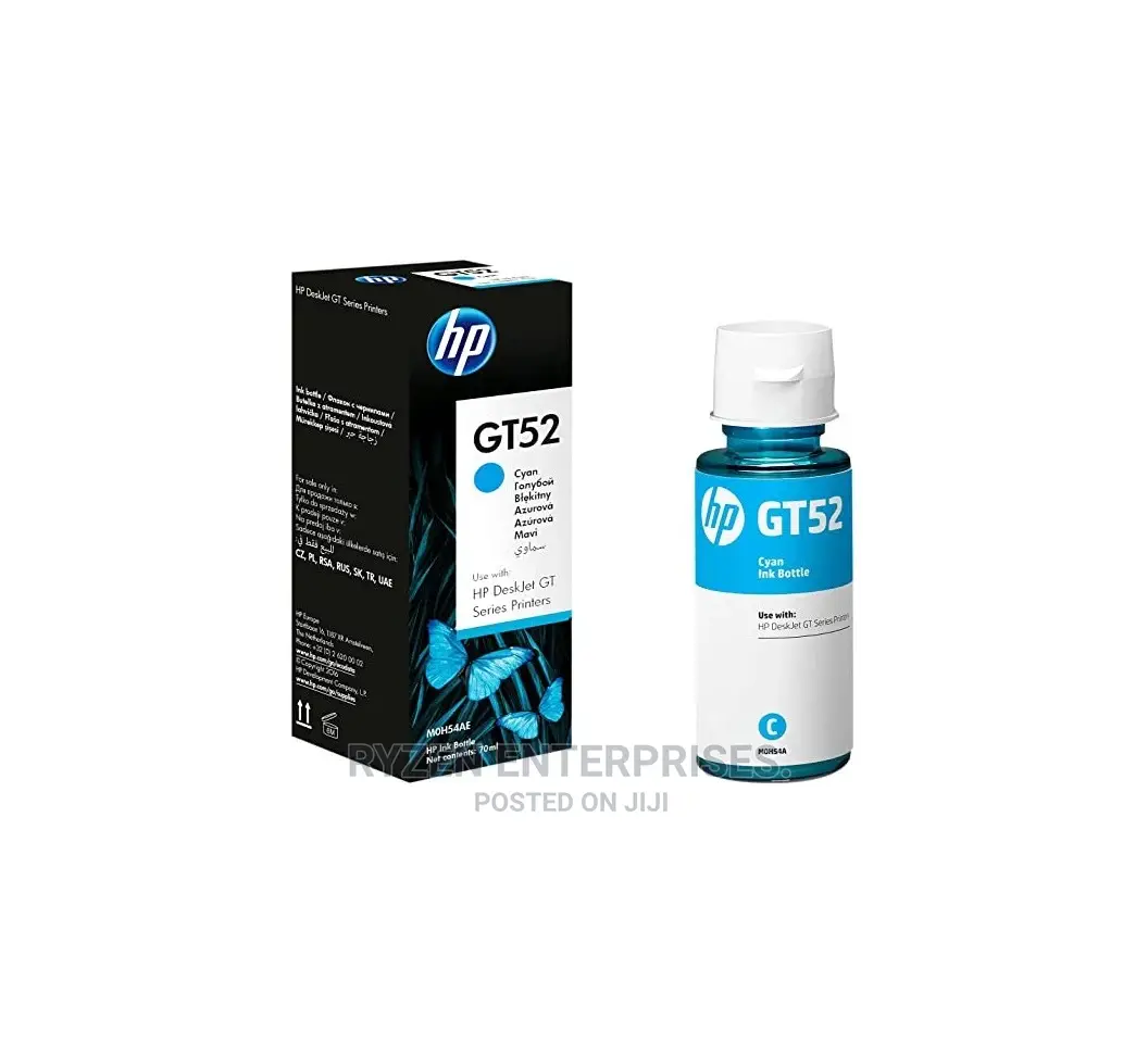 Hp GT52 Ink Cartridge Cyan