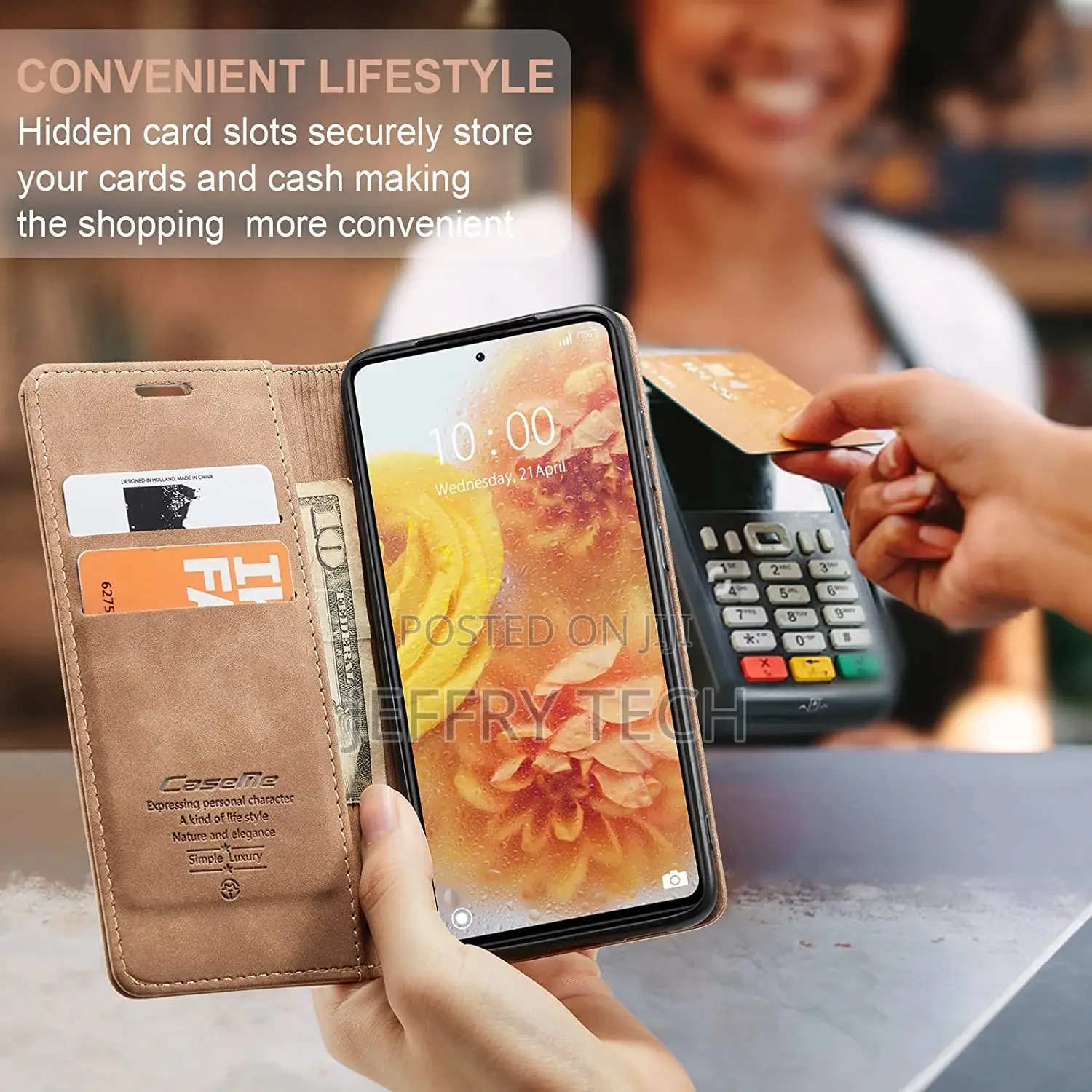 Oppo Realme 10 4G, Leather Flip Case With Magnetic, Protecti
