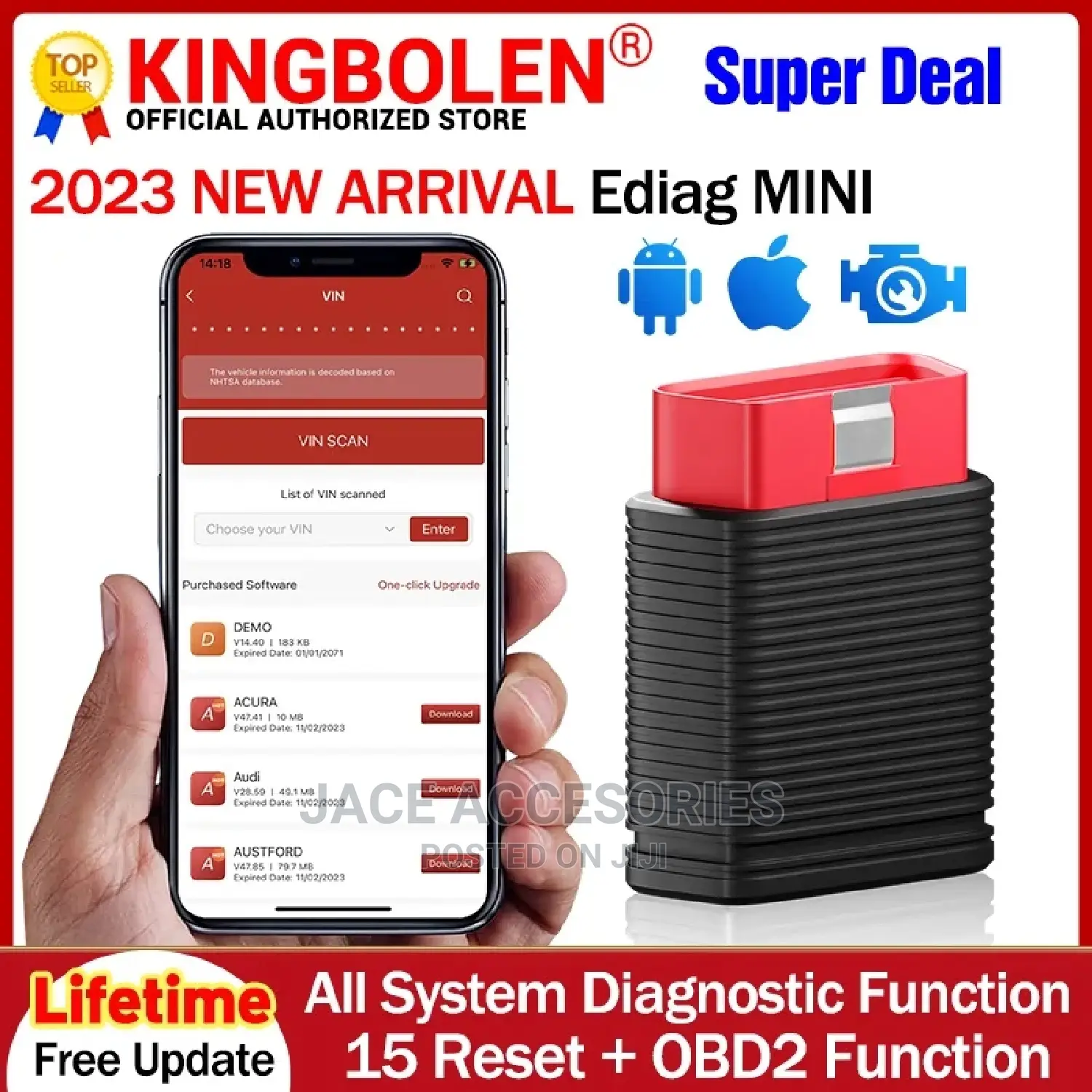 Kingbolen Ediag Mini Abs/SRS/Bms, TPMS