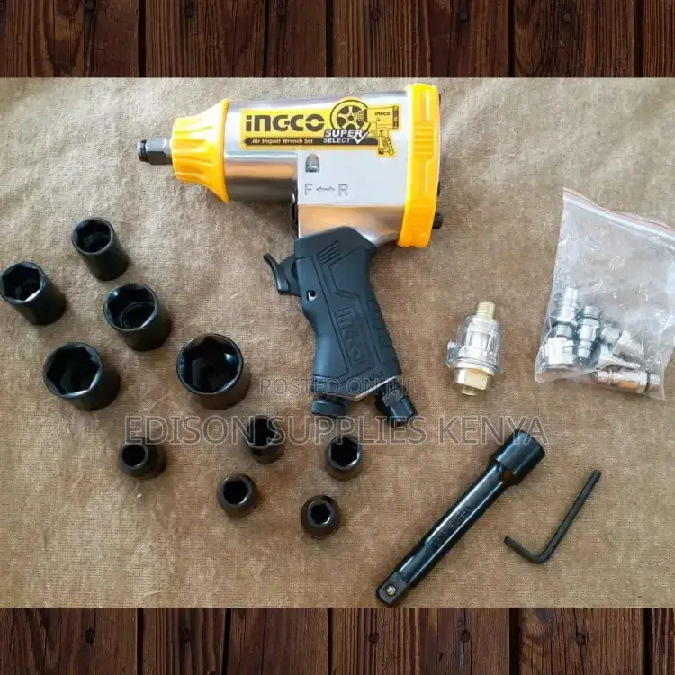 Ingco Air Impact Wrench Set 17pcs 1/2'' Drive 312nm