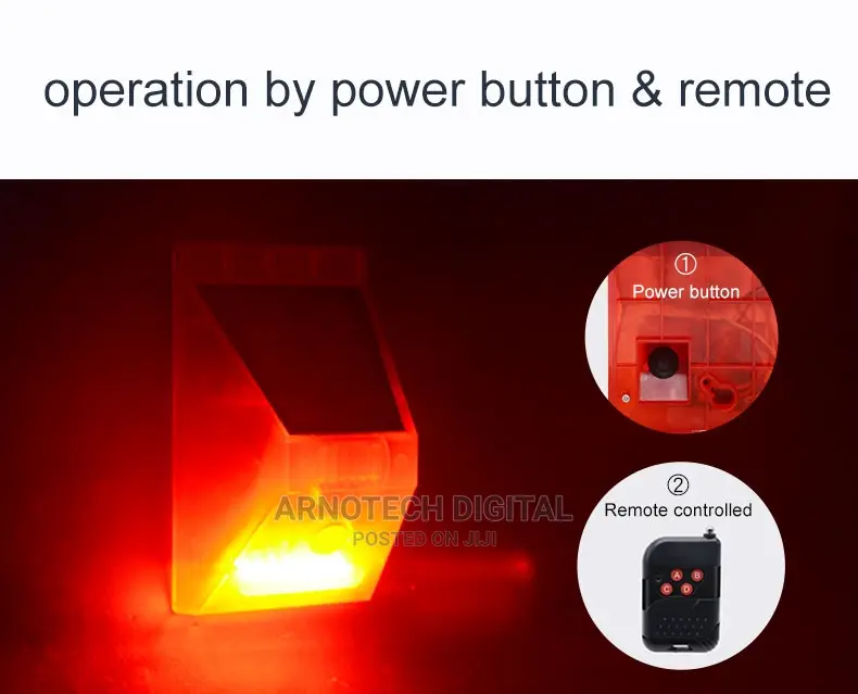 Ip65 Water Proof Remote Controlled Solar/Ac Charging Alarm
