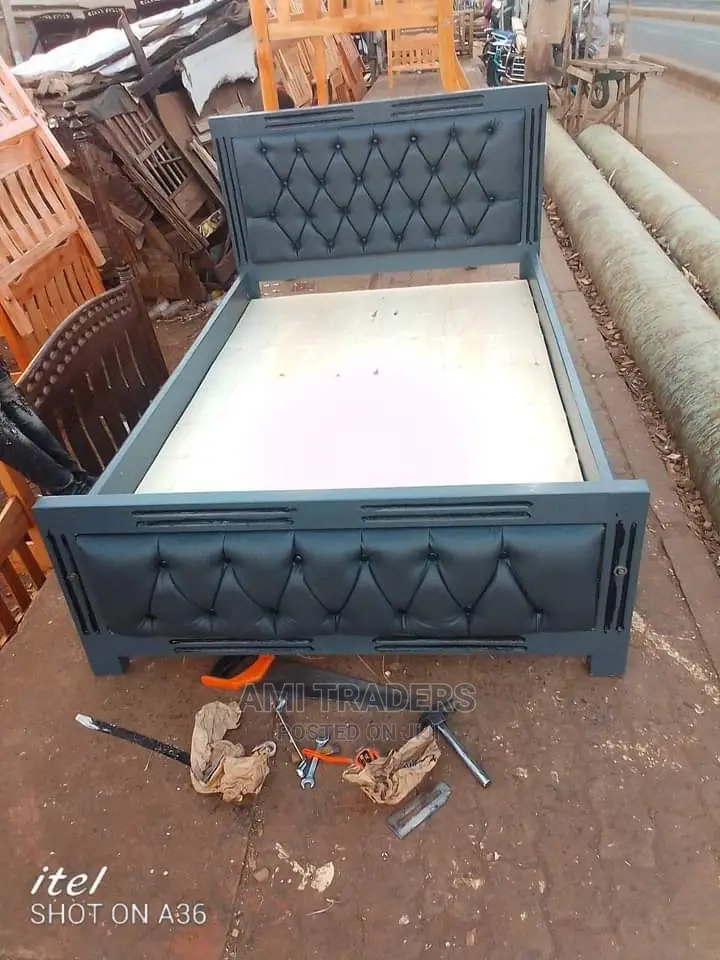 Black Tufted Bed