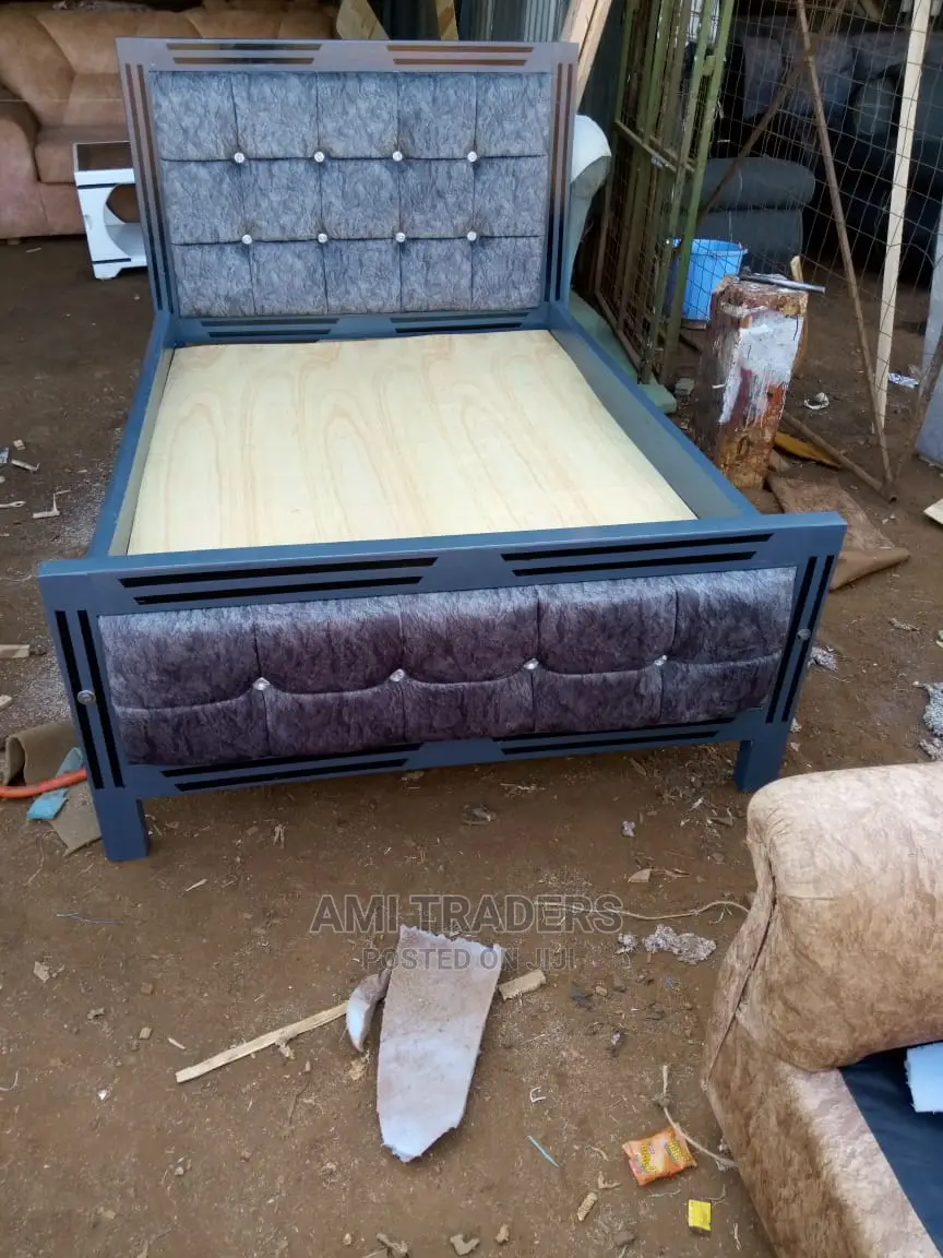 Gray Luxury Tufted Bed