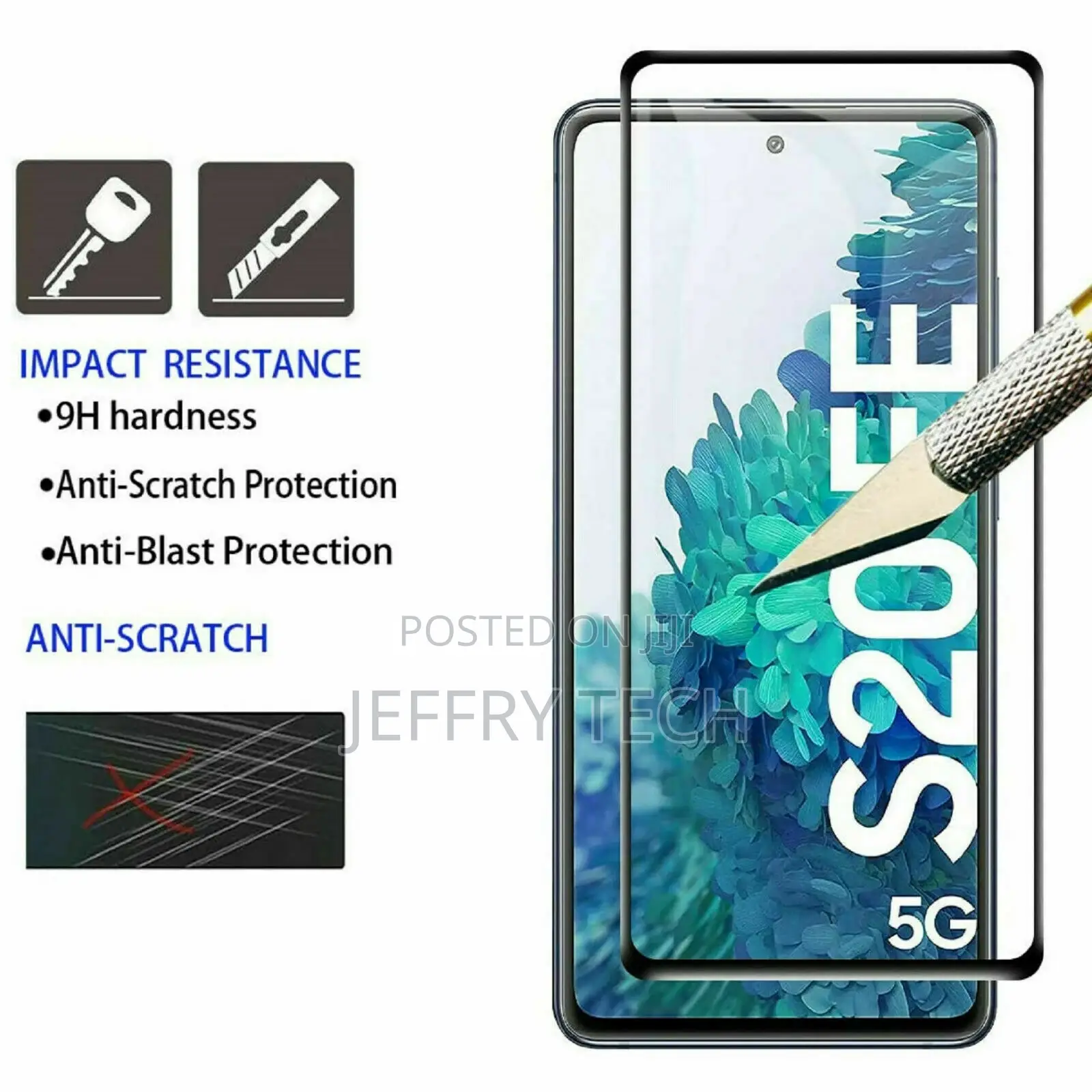 For Samsung Galaxy S20 FE Tempered Glass Screen Protector [C