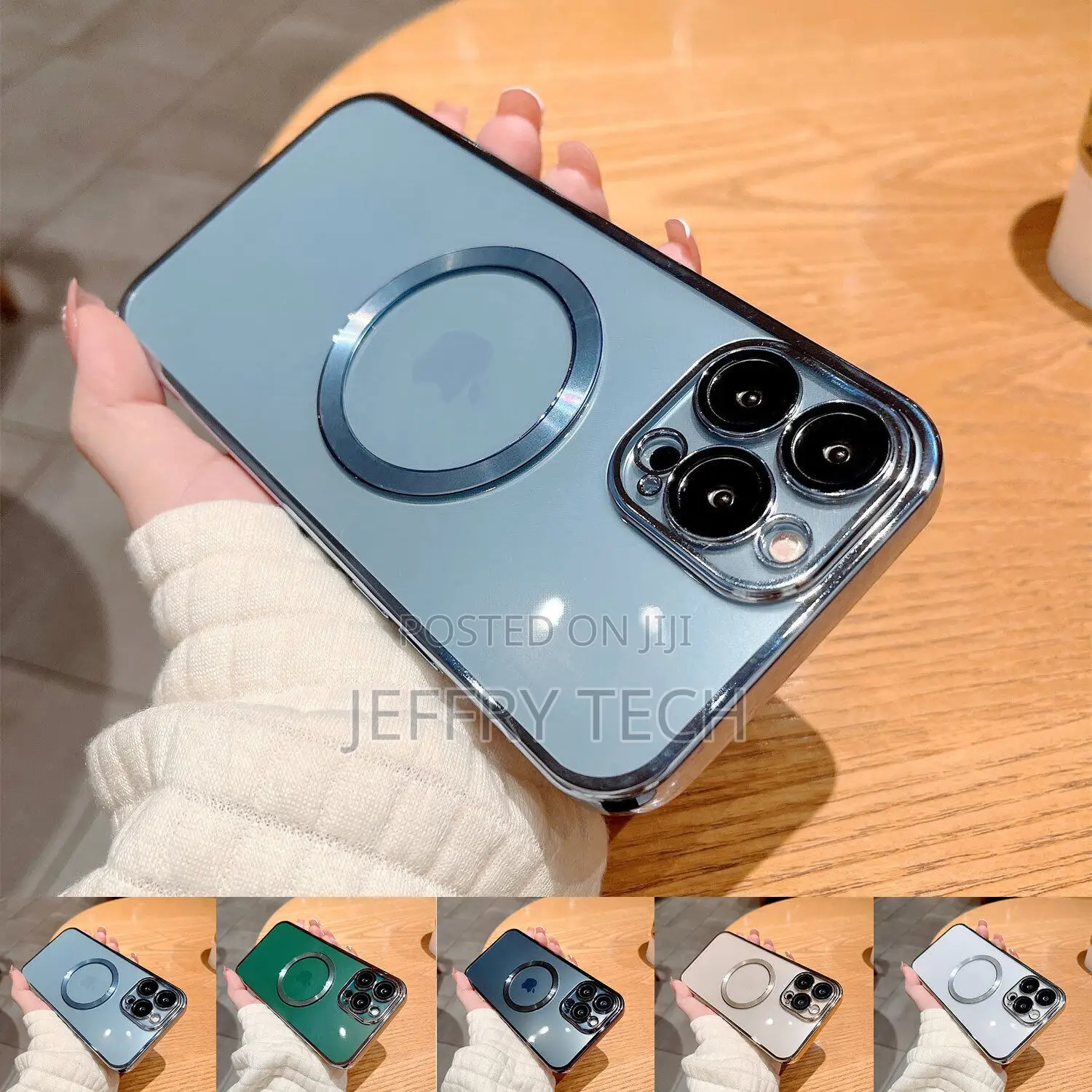 For Apple iPhone 14pro Max 13 12 Clear Case Slim Plating Mag