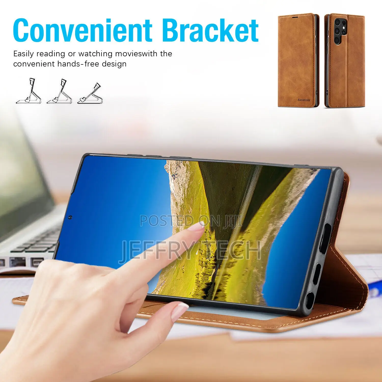 Magnetic Leather Wallet Case for Samsung S23 S22 S21 S20 Not