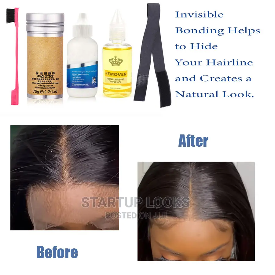 Wig Essential Set Edge Brush,Wax Stick, Glue Remover