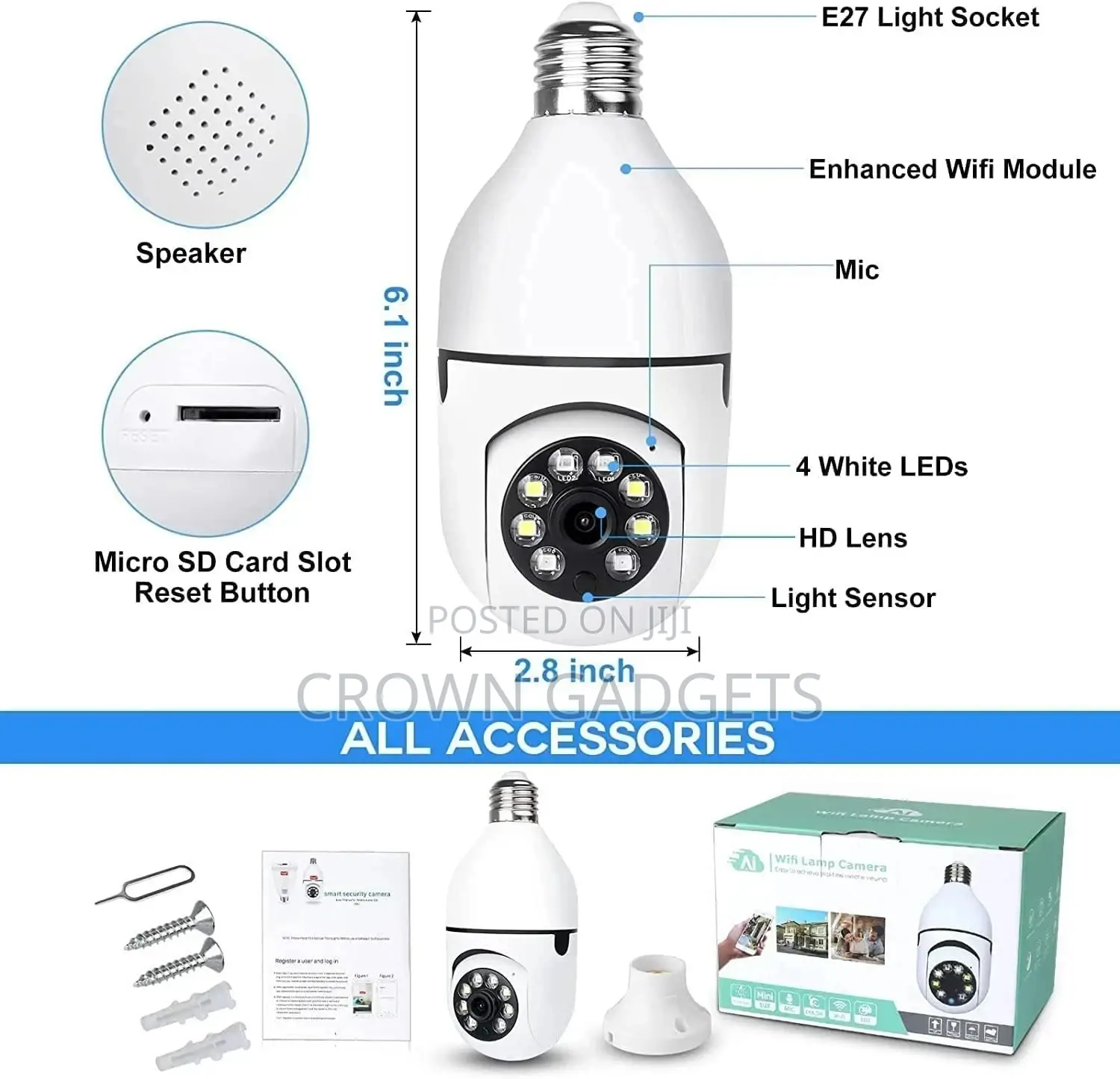 Top Notch Smart WIFI CCTV Bulb Camera