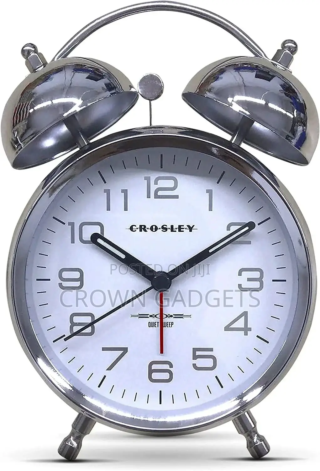 Shiny Silver Twin Bell Alarm Clock