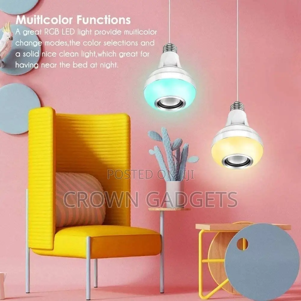 Generic Multi Colored Bluetooth Music LED Bulb With Speaker