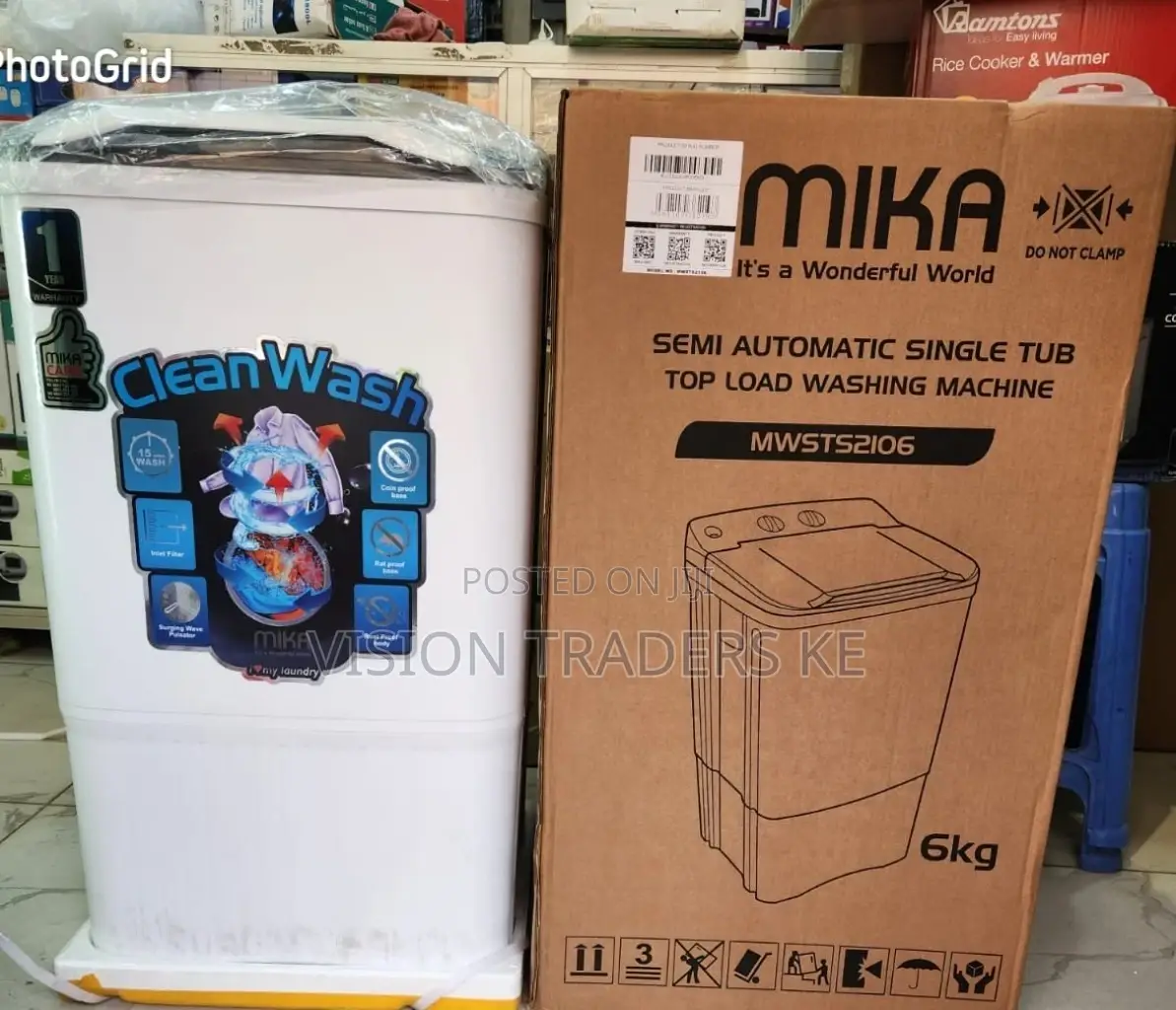 Mika Semi Automatic Laundry 6kg Top Load Washing Machine*