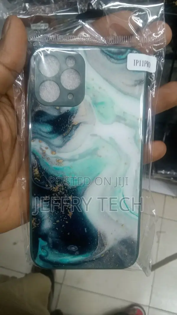 Green Marble Glass Case for iPhone 11 Pro