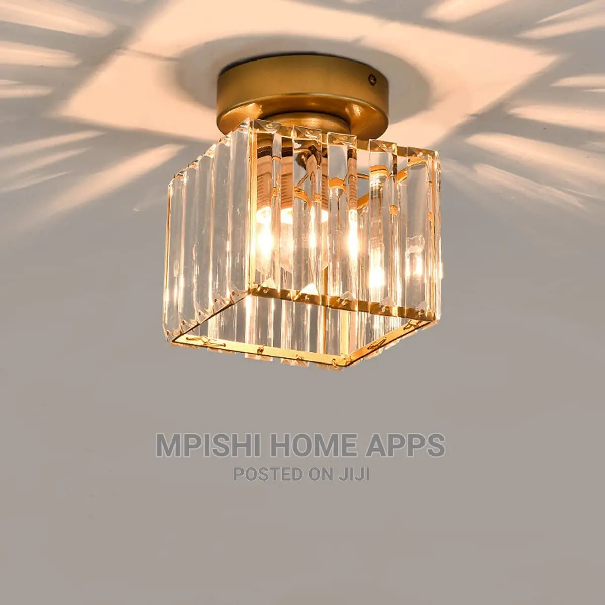 Square Crystal Ceiling Light