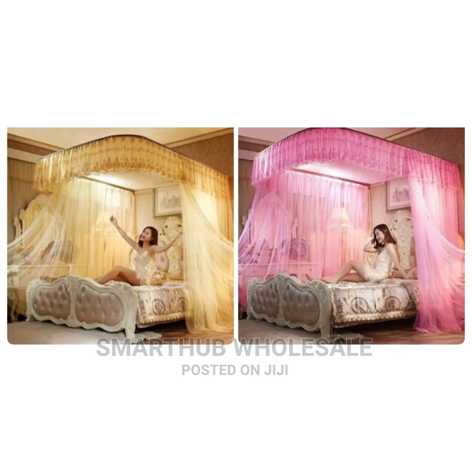 Two Stand Mosquito Net With Sliding Rails 5by6