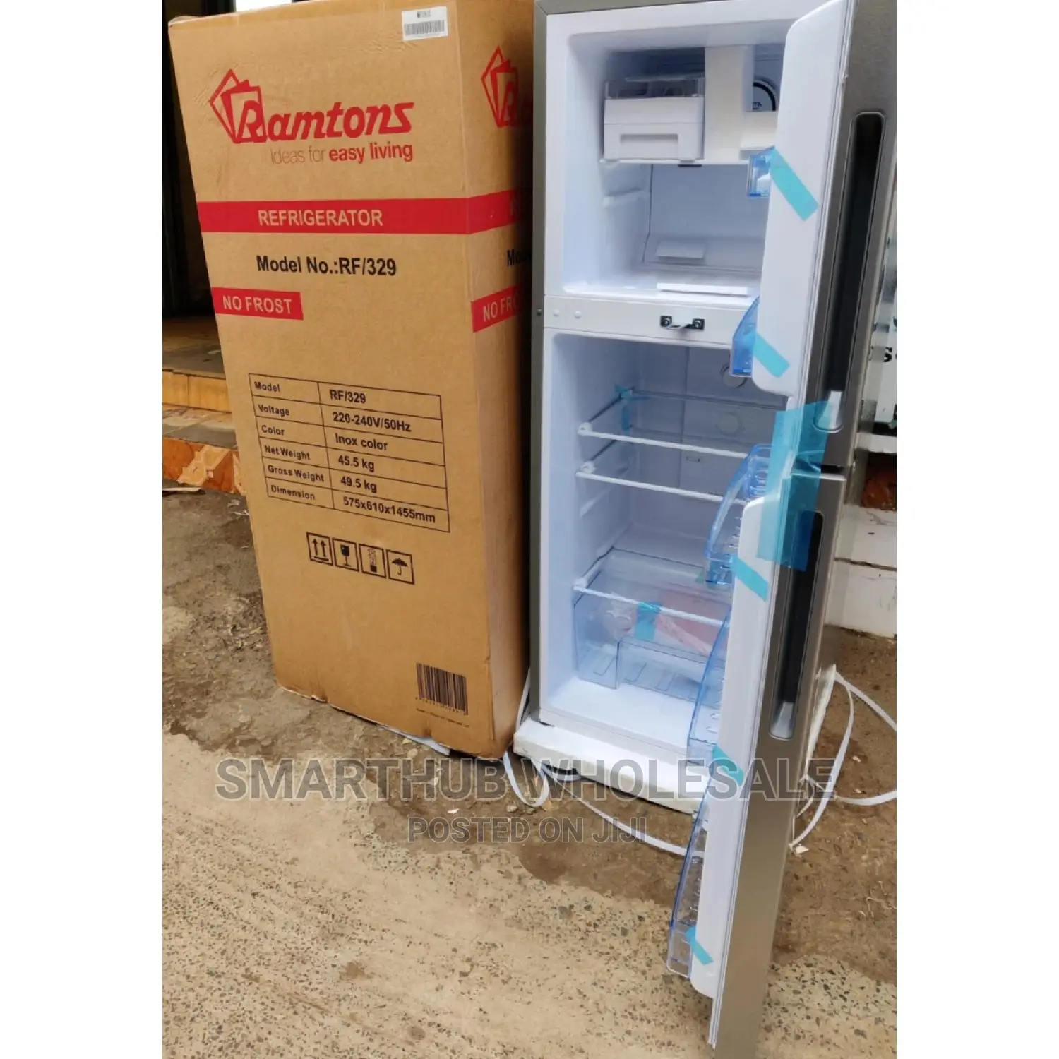 *Ramtons 188litres Non Frost Double Door Fridge 