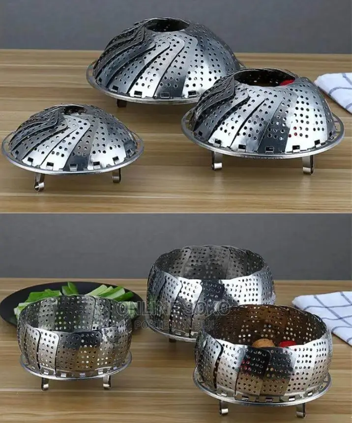 Stainless Steel Foldable Vegetable Steamer Fruit Basket