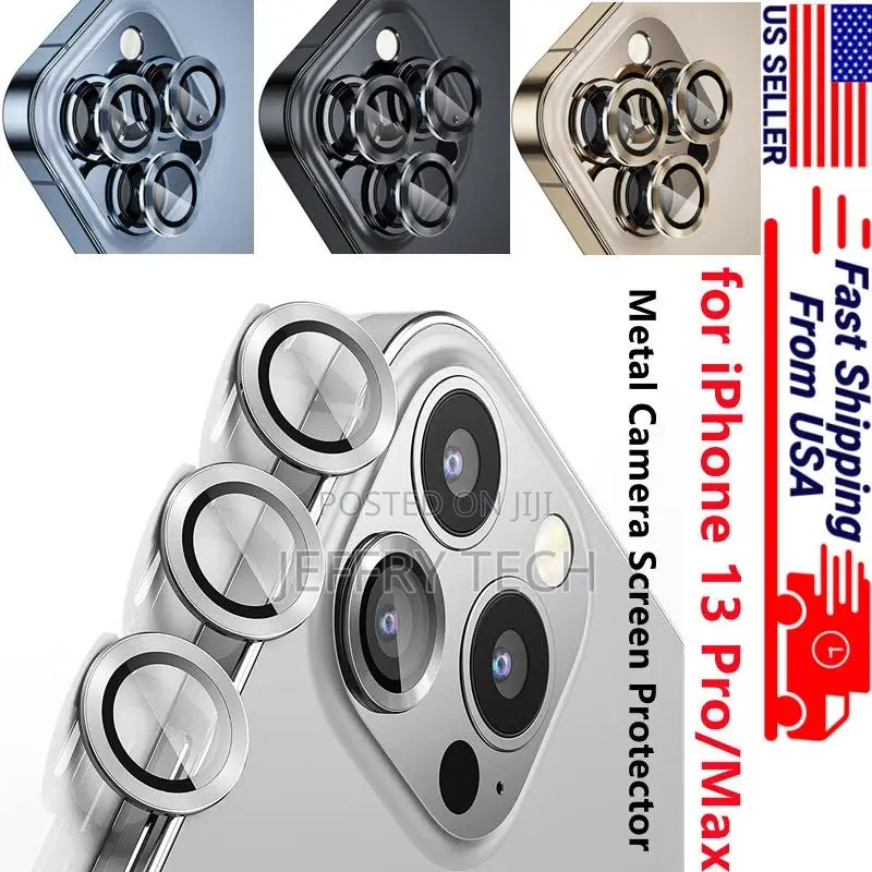 iPhone 12 13 Pro/Max 3 PC Ring Tempered Glass Camera Lens