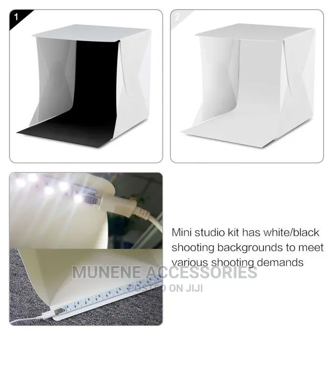 40CM Photo Studio Light Box Folding Photography 2 BACK COLOR