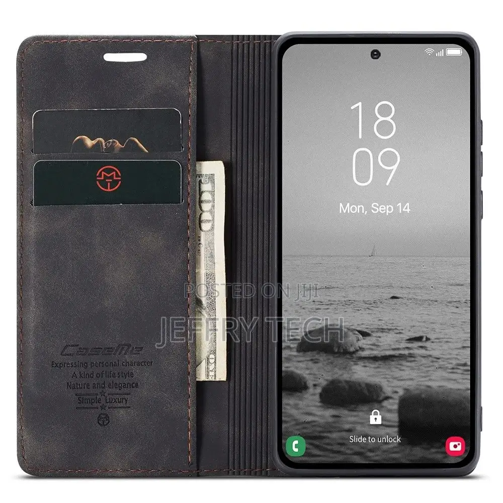 Samsung Galaxy A54 Flip Vintage Case - Black
