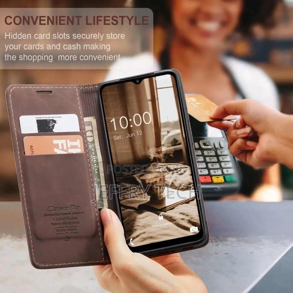 Samsung Galaxy A24 4G Flip Vintage Case - Coffee