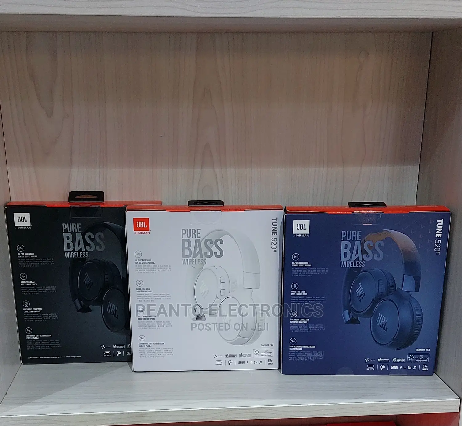 JBL Tune 520bt Wireless on-Ear Headphones