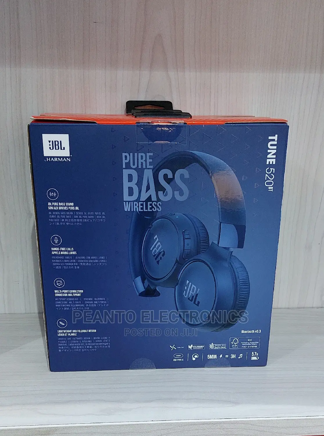 JBL Tune 520bt Wireless on-Ear Headphones