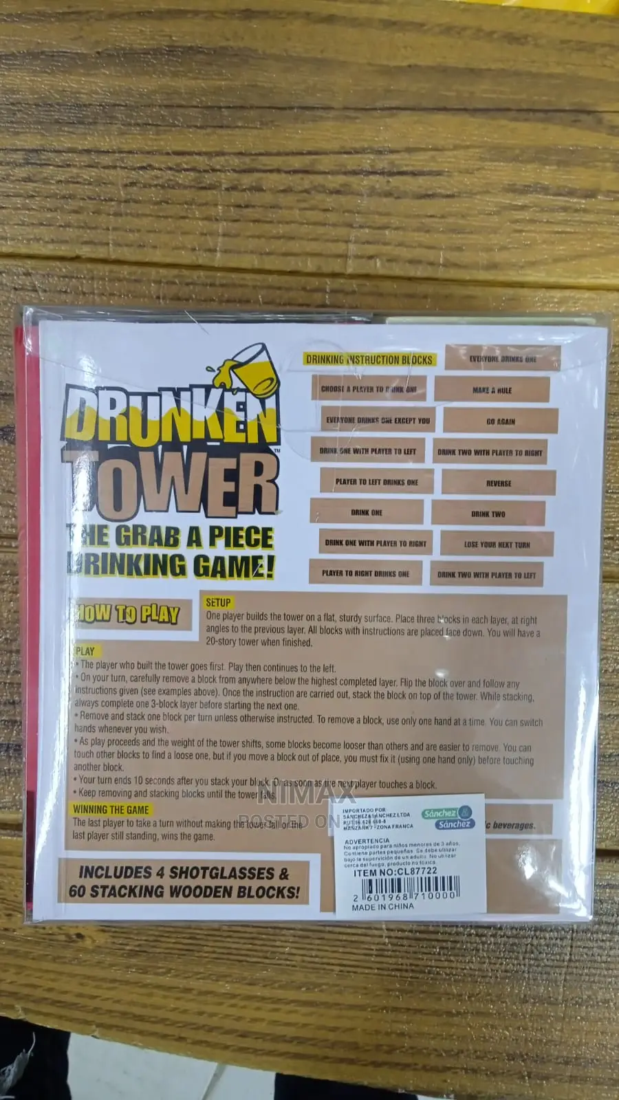 Drunken Tower Drinking Game