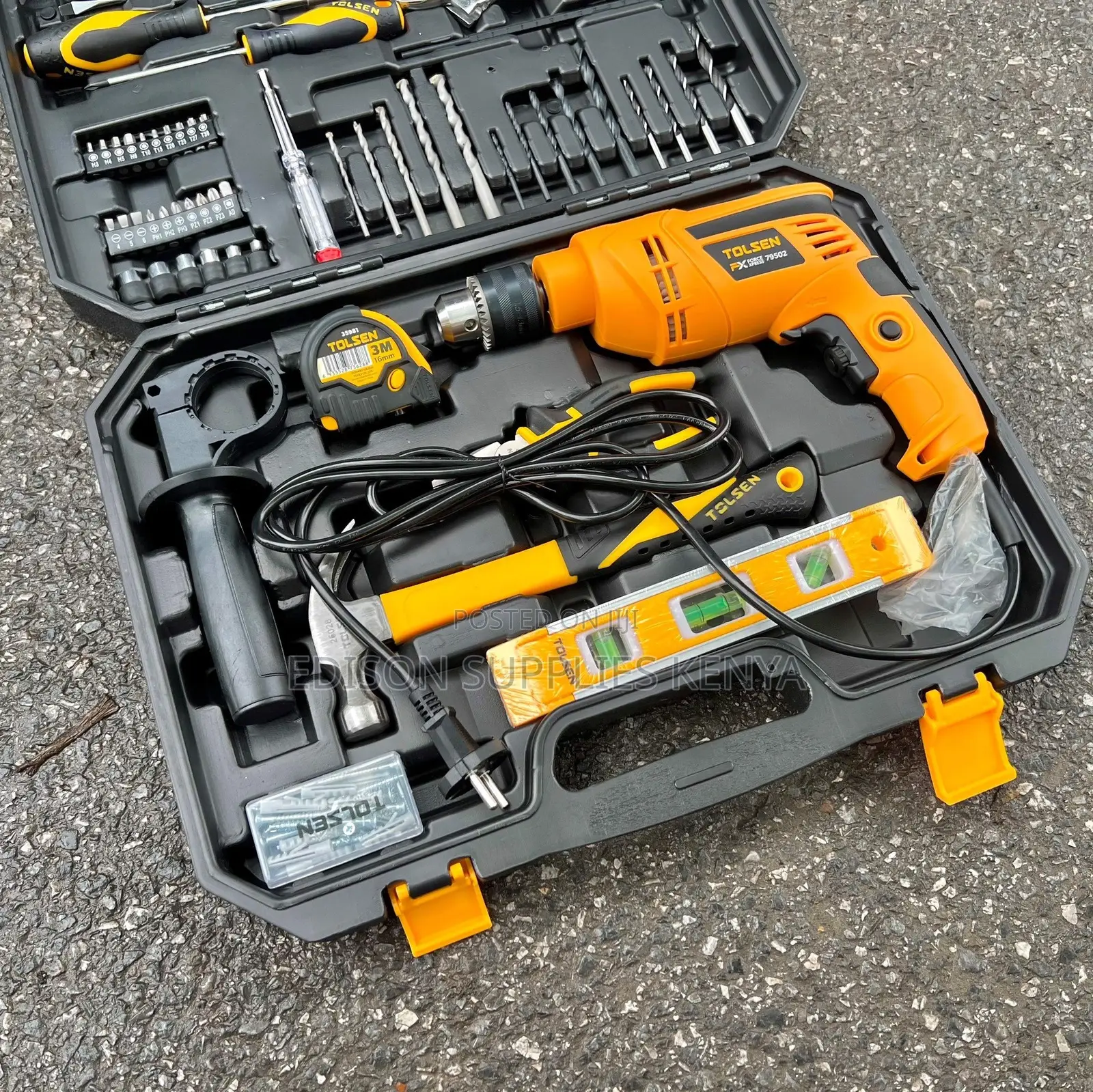 Tolsen 95pcs Tools Set 79685 Electric Drill Tools Kit Complete Box