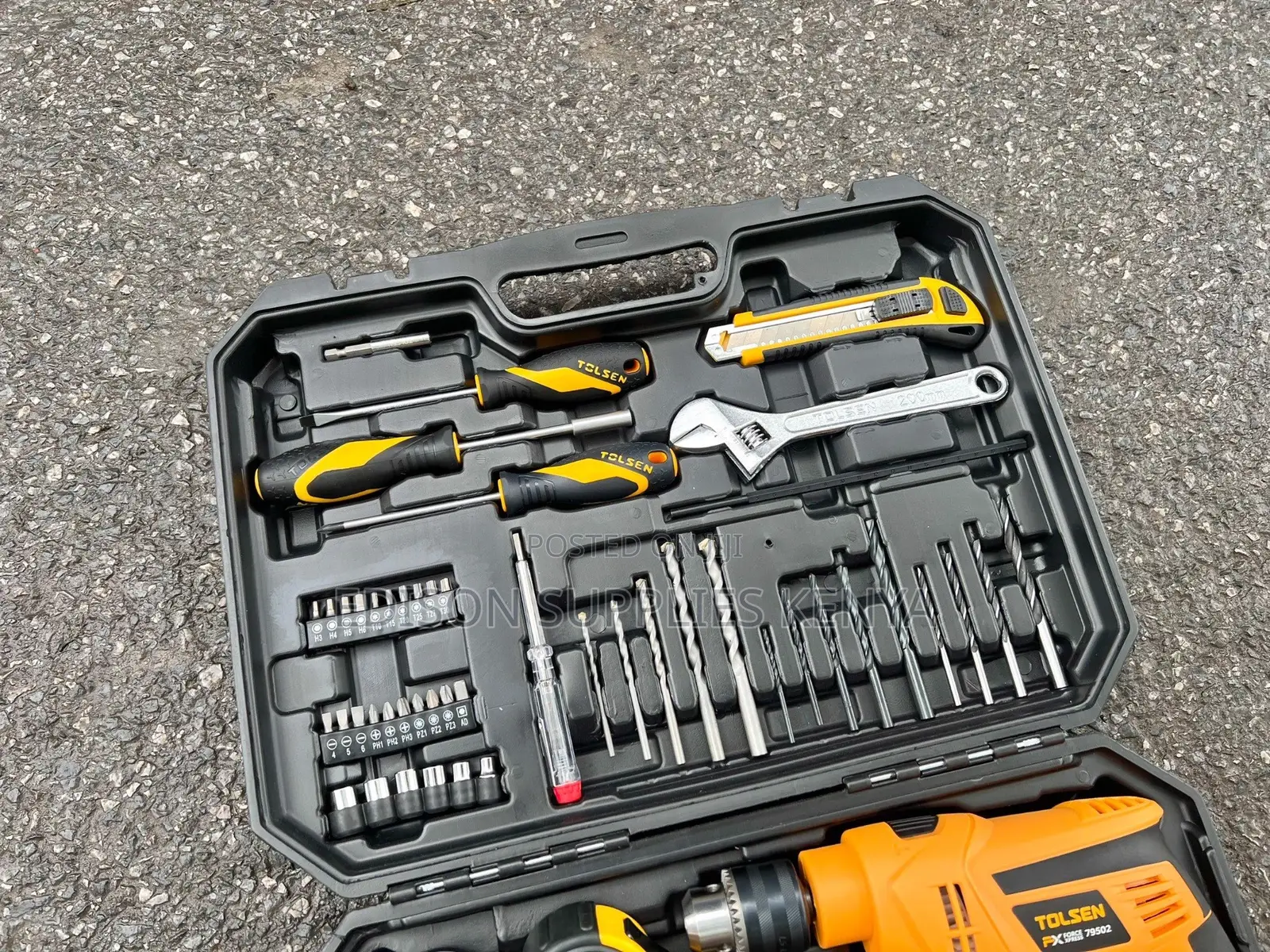 Tolsen 95pcs Tools Set 79685 Electric Drill Tools Kit Complete Box