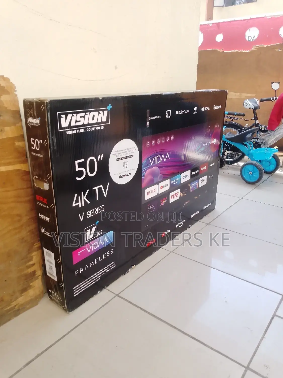 Vision Plus 50 Inches Smart Android Frameless Vidda Tv.