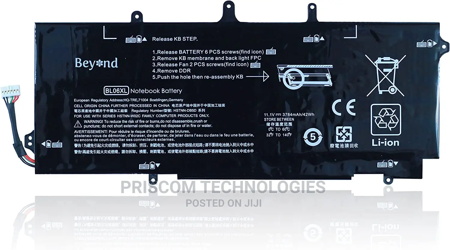 HP Folio 1040 G0, G1, G2 Bl06xl Battery
