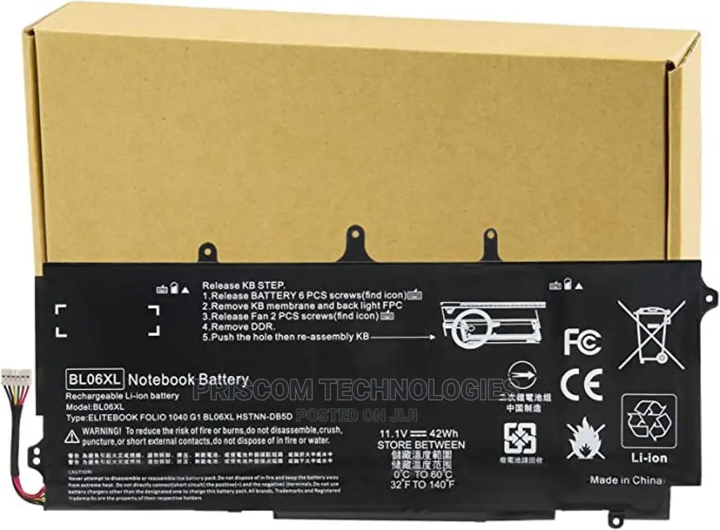 HP Folio 1040 G0, G1, G2 Bl06xl Battery