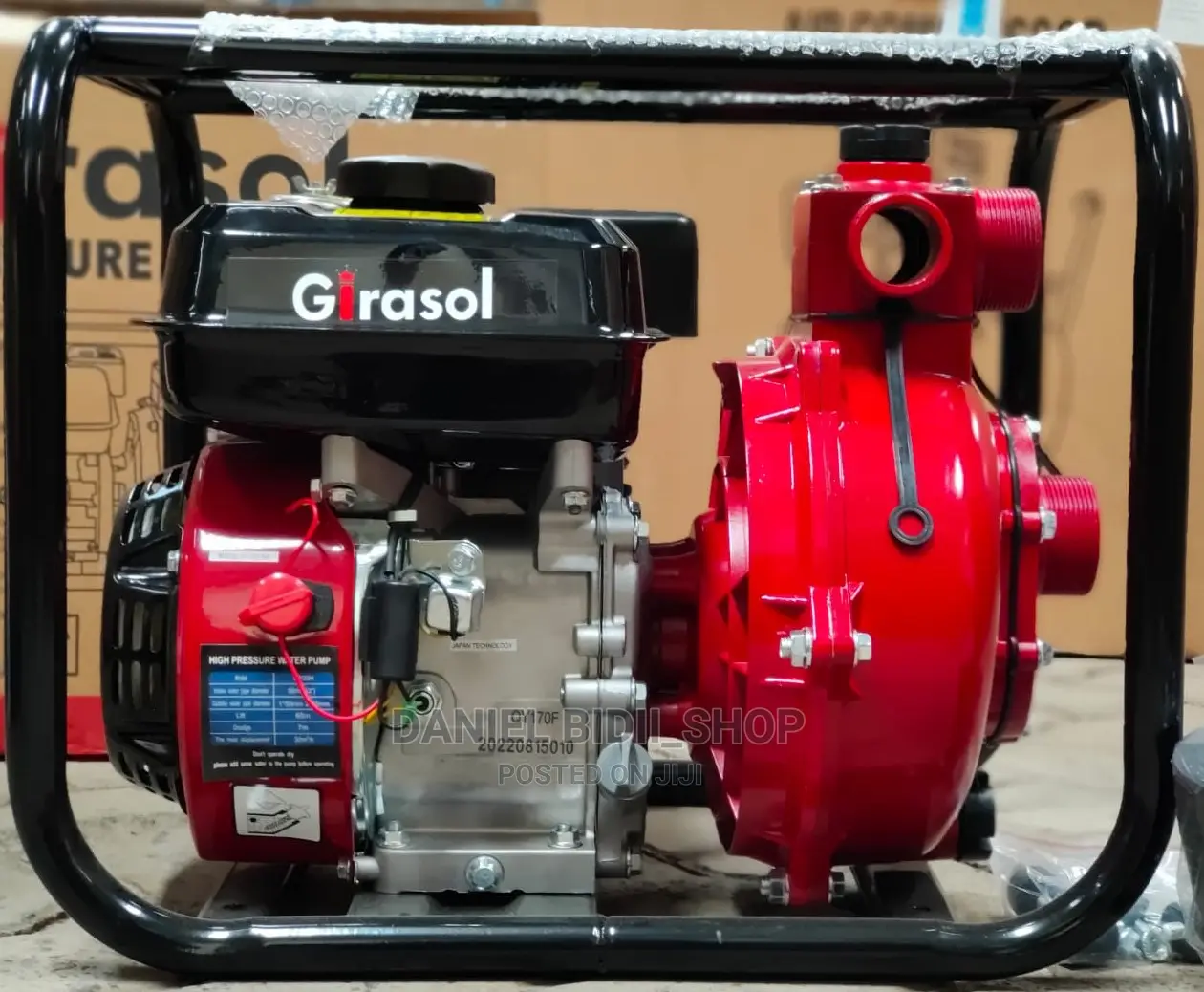 GIRASOL 2" Gasoline High Pressure Water Pump 65mtr Head