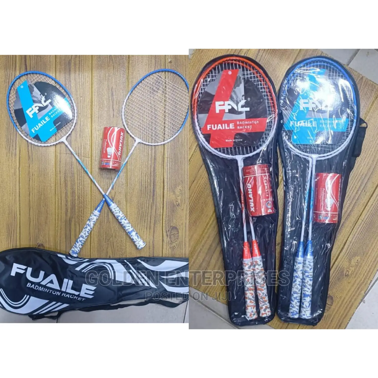 Badminton Rackets With Two Shuttle Cocks