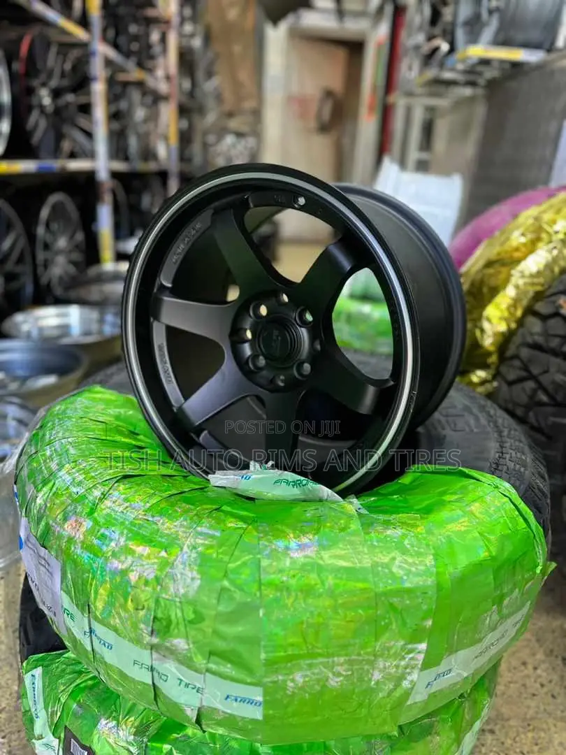 Toyota Filder, Axio, Offset Black Rims Set 15 Inch