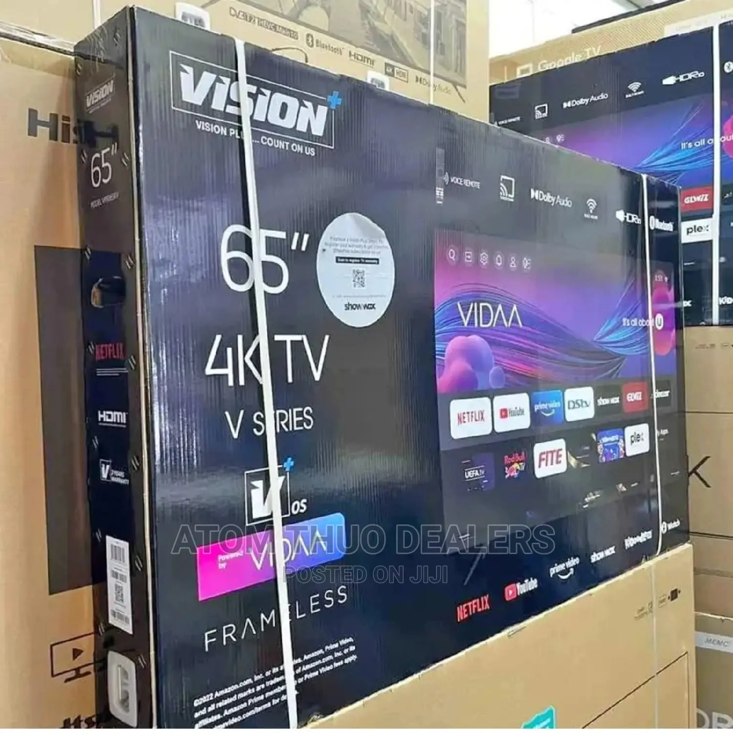 Vision Plus 65 Inches Frameless Uhd v Series Smart Tv. 