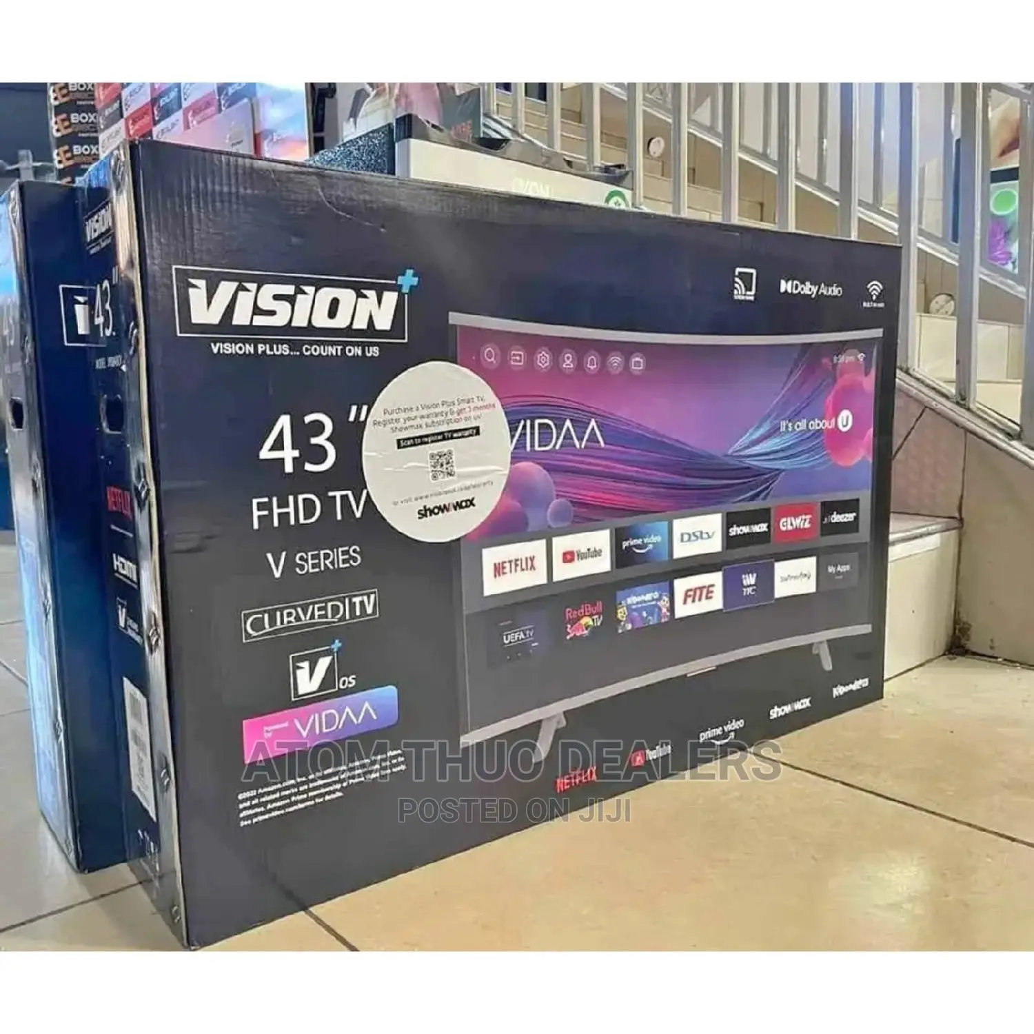 Vision Plus 43 Inches Curved OS Smart TV .,.