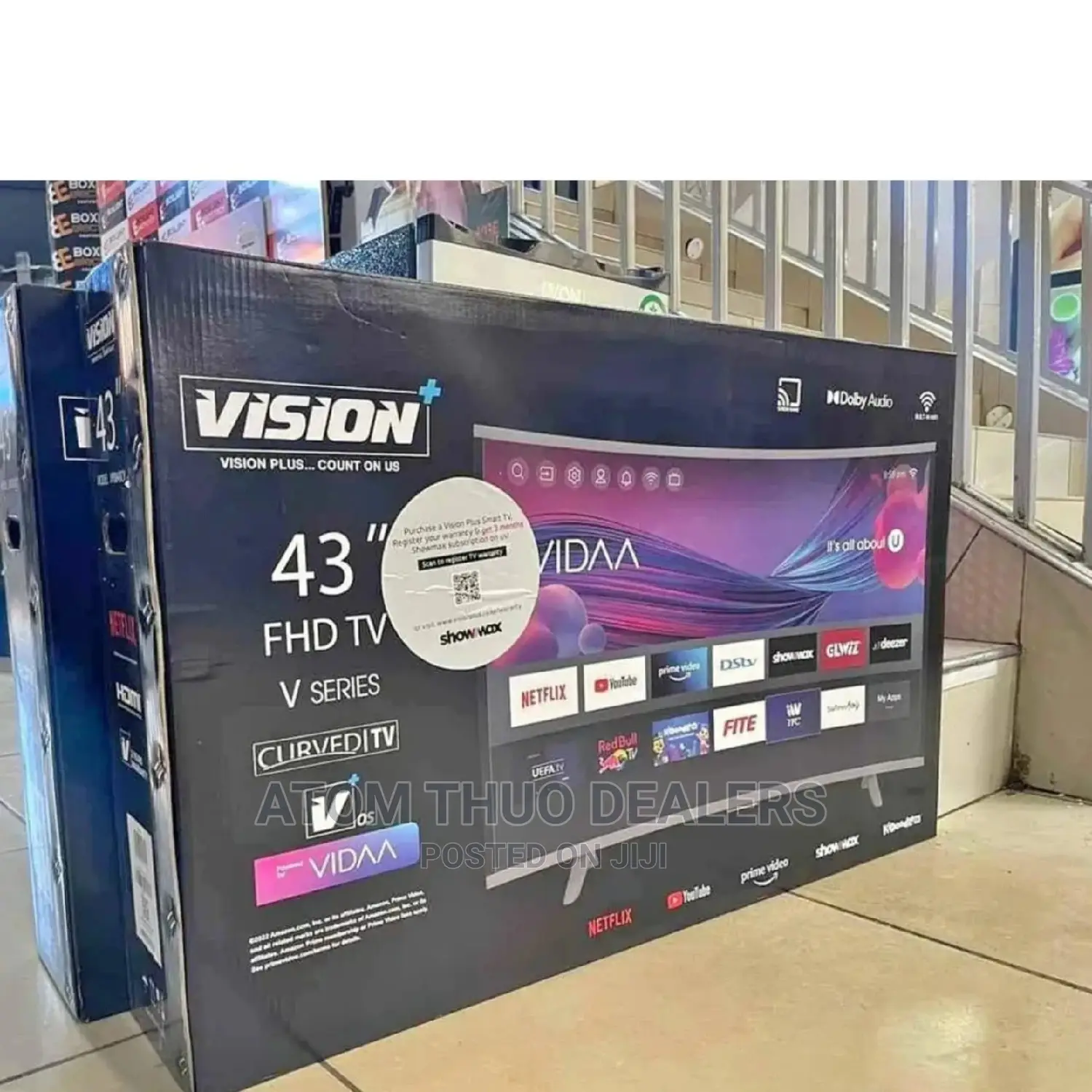 Vision Plus 43 Inches Curved OS Smart TV .,.