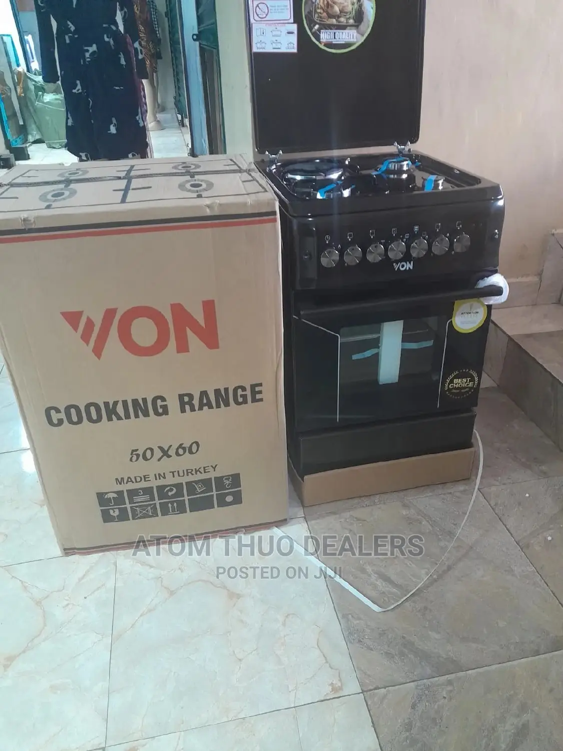 3 Gas + 1 Electric Oven Von 50*60 Standing Cooker 