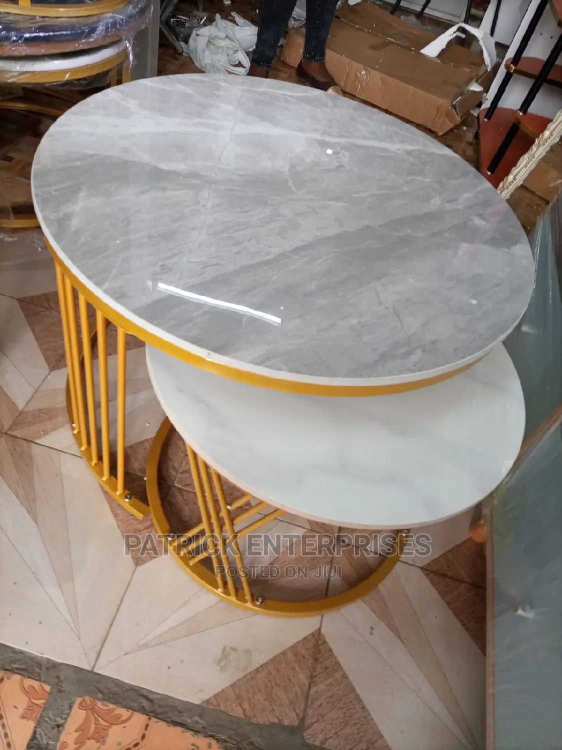 Imported Morden Marble Nesting Tables