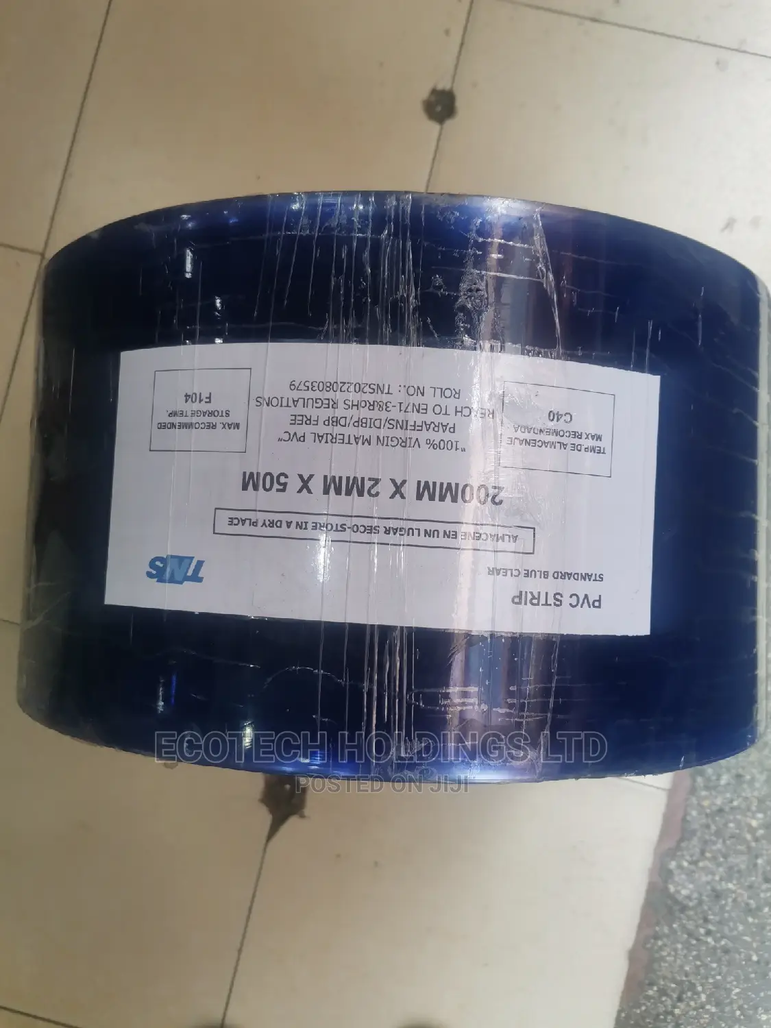 Curtain PVC Strip. Size 200mm by 2mm by 50m.