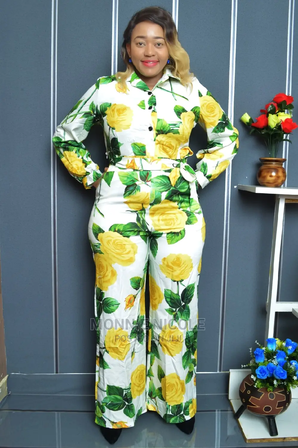 Yellow Floral Jumpsuit